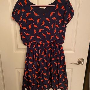 Knee length Dino print dress